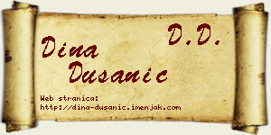 Dina Dušanić vizit kartica